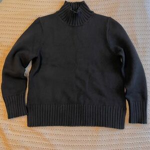 J. Crew Classic Black Turtleneck Sweater
